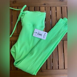 NEW W TAGS Limited edition Neon Kiwi Football leggings